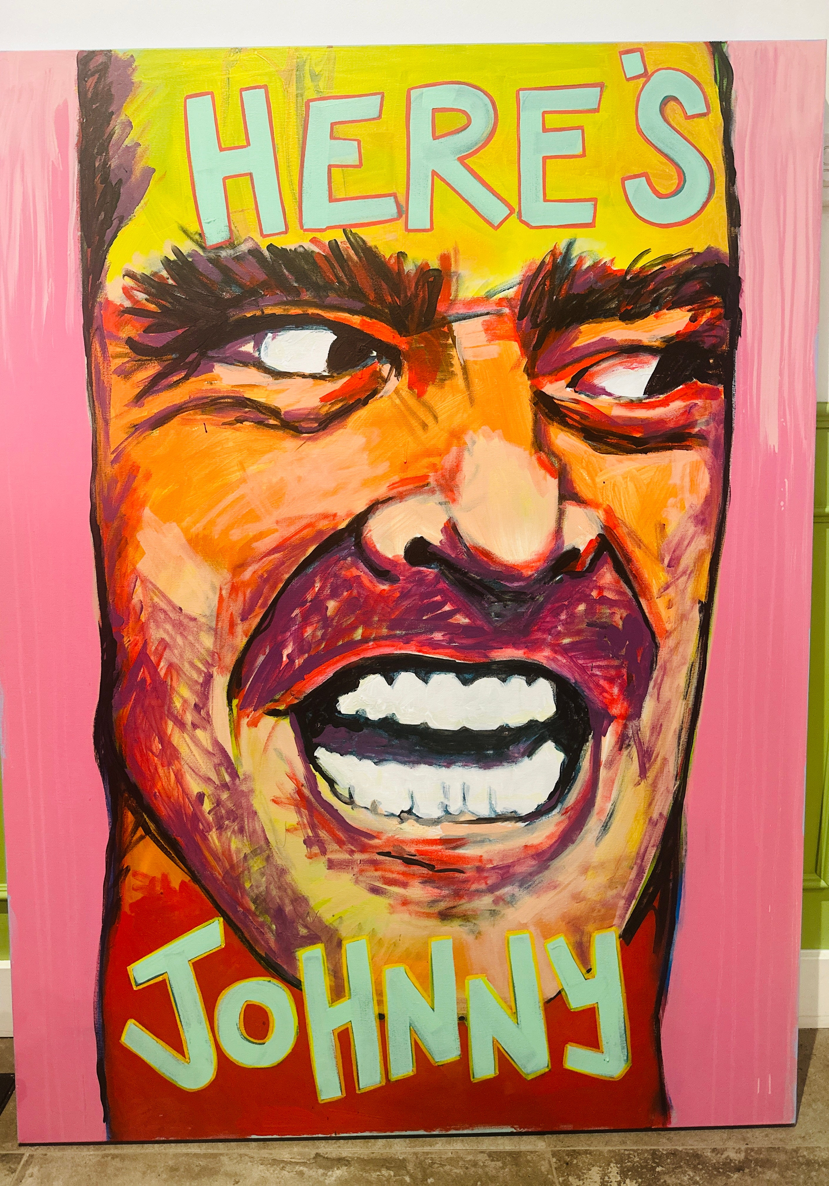 Huge One of a Kind Jack Nicholson Canvas PAINTING