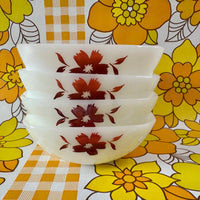 Pyrex Cape Flowers Ramekins SET of Four