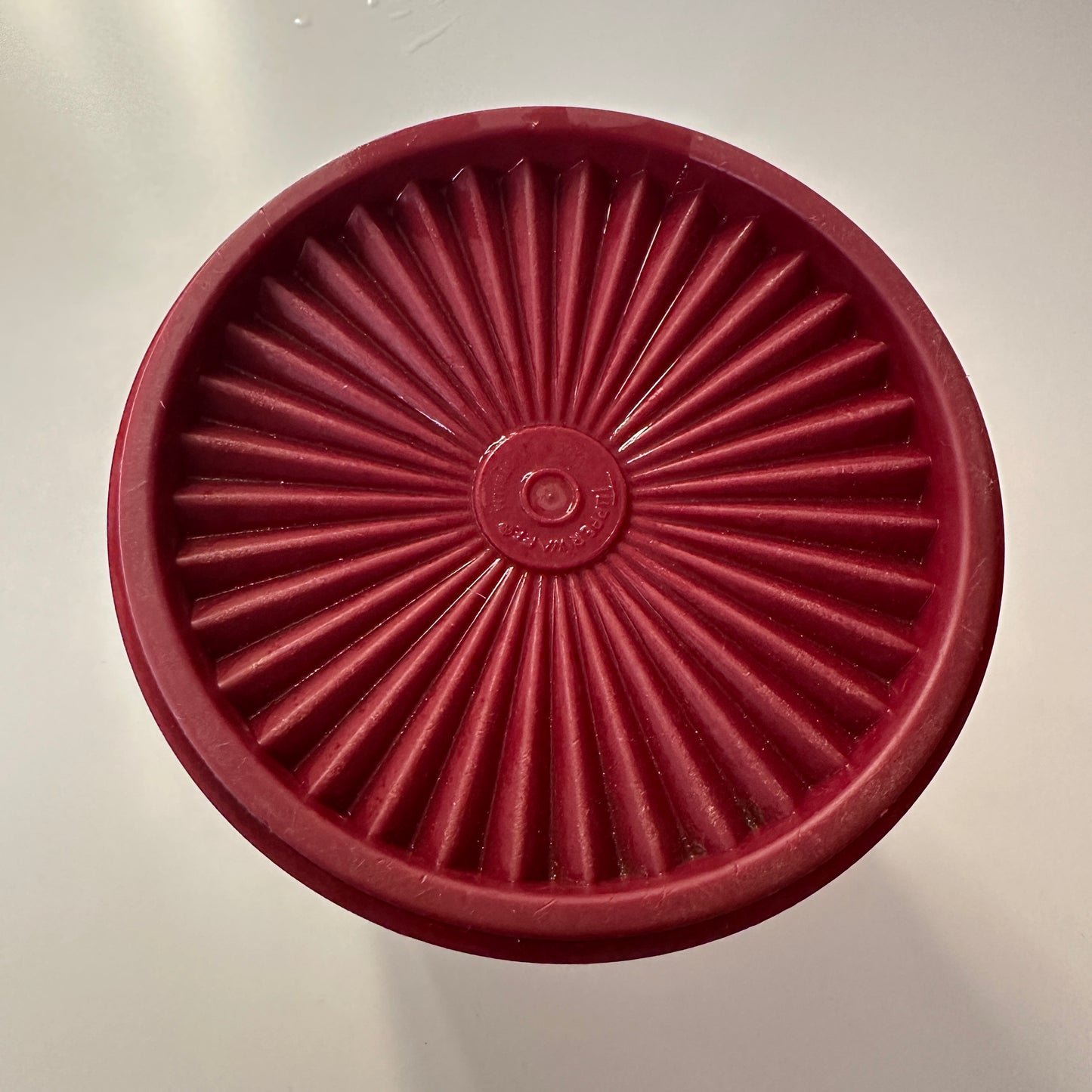 Vintage Maroon Tupperware Container