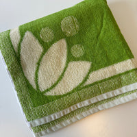 Green Vintage NOS Cotton Bath Towel