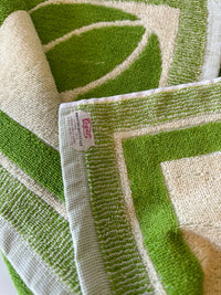 Green Vintage NOS Cotton Bath Towel