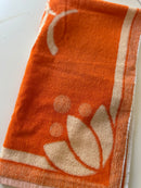 Orange Vintage NOS Cotton Bath Towel