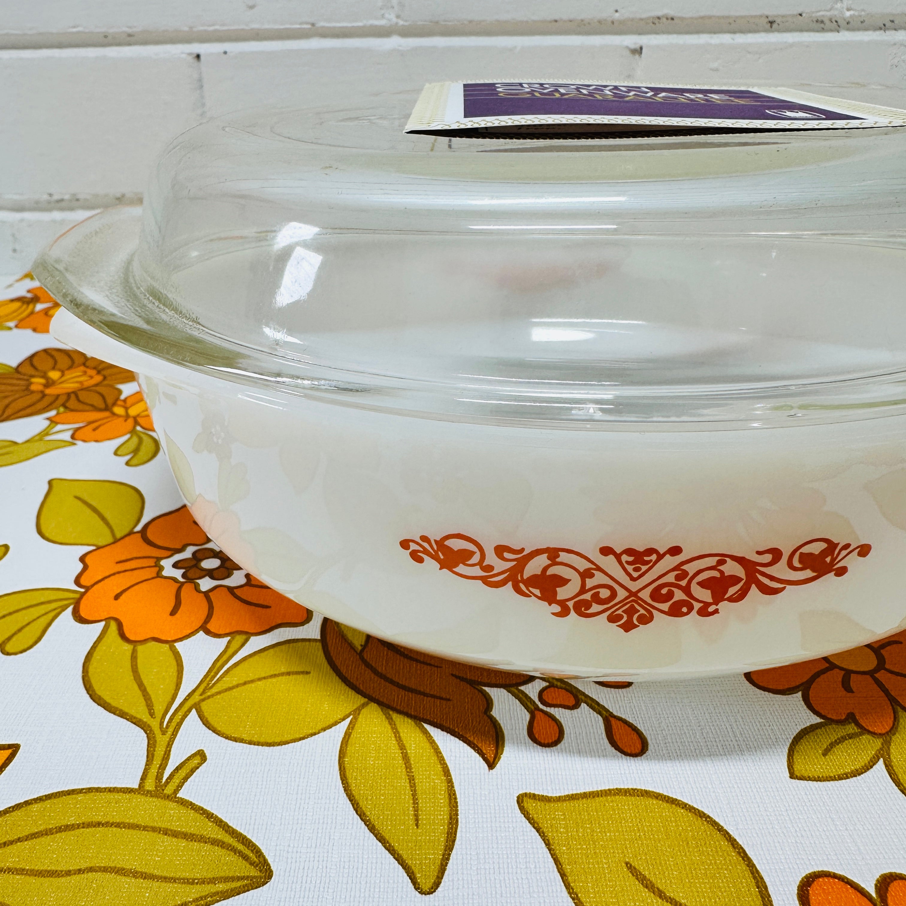 Crown Ovenware VINTAGE Unused Casserole Dish