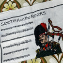 Vintage Irish Linen "Scotch on the Rocks" Tea Towel