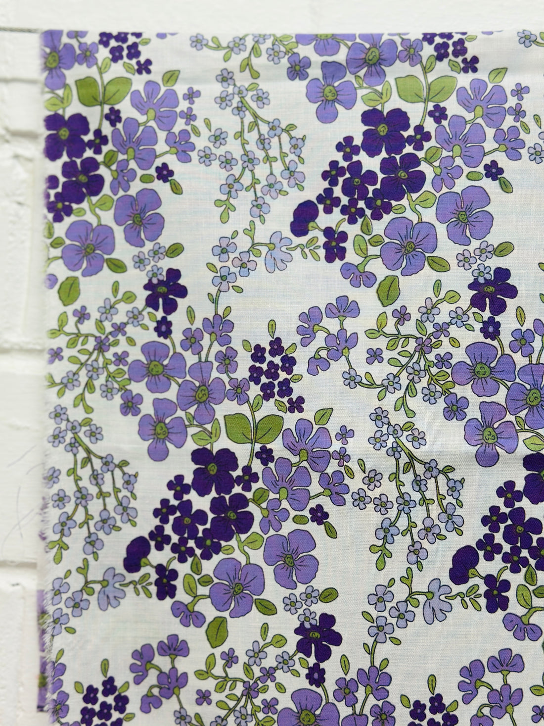 115cms Sweet Purple Floral Cotton Fabric