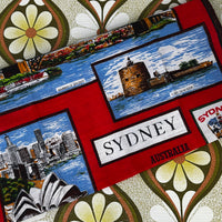 Vintage Unused Sydney Australia Linen Tea Towel