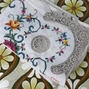 Vintage Handmade Linen Tablecloth | 250cm