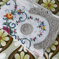Vintage Handmade Linen Tablecloth | 250cm
