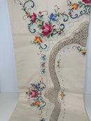 Vintage Handmade Linen Tablecloth | 250cm