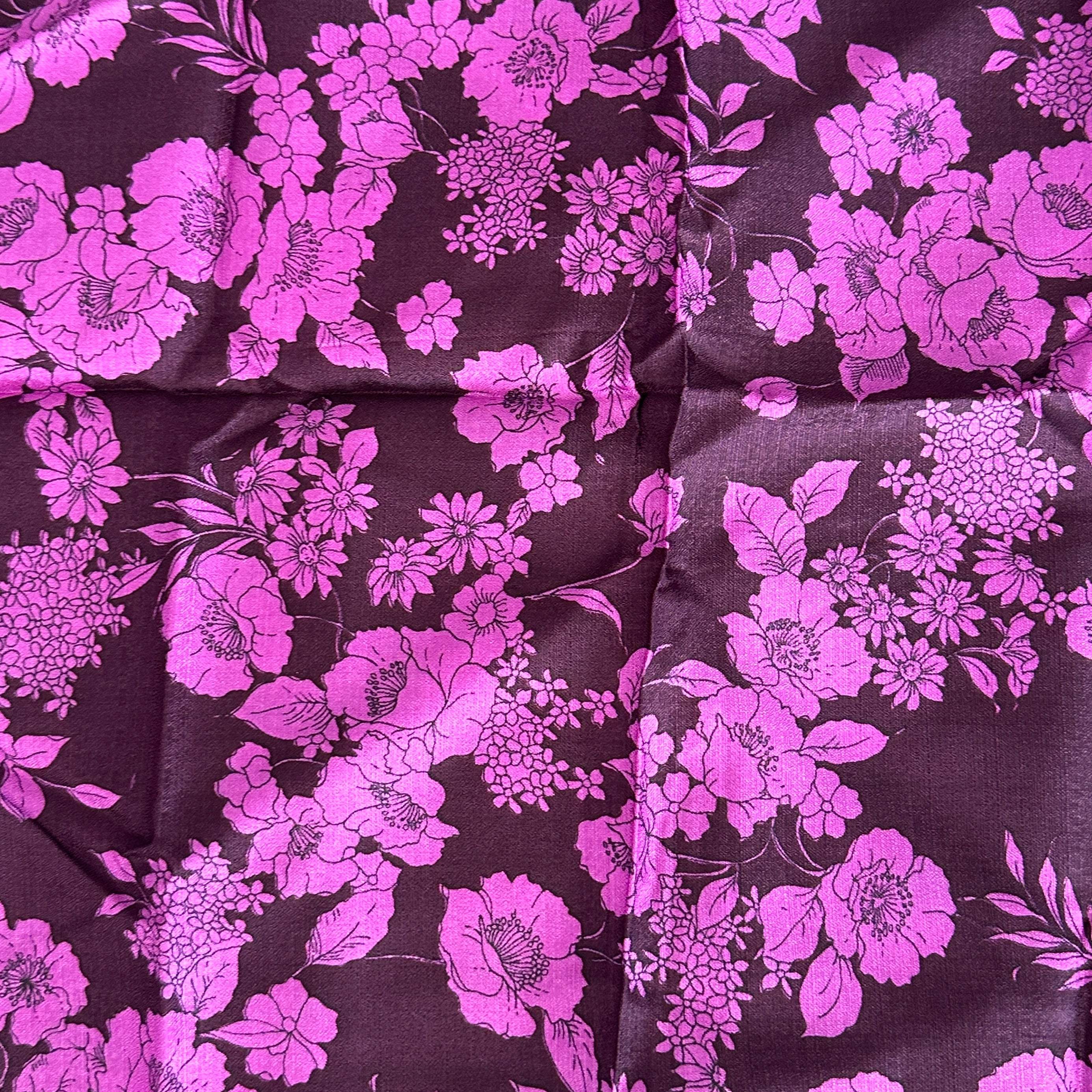 Large LOT Screen Printed SILK Fabric Stunning