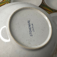 Vintage Japanese Stoneware Bowls | Set of 5