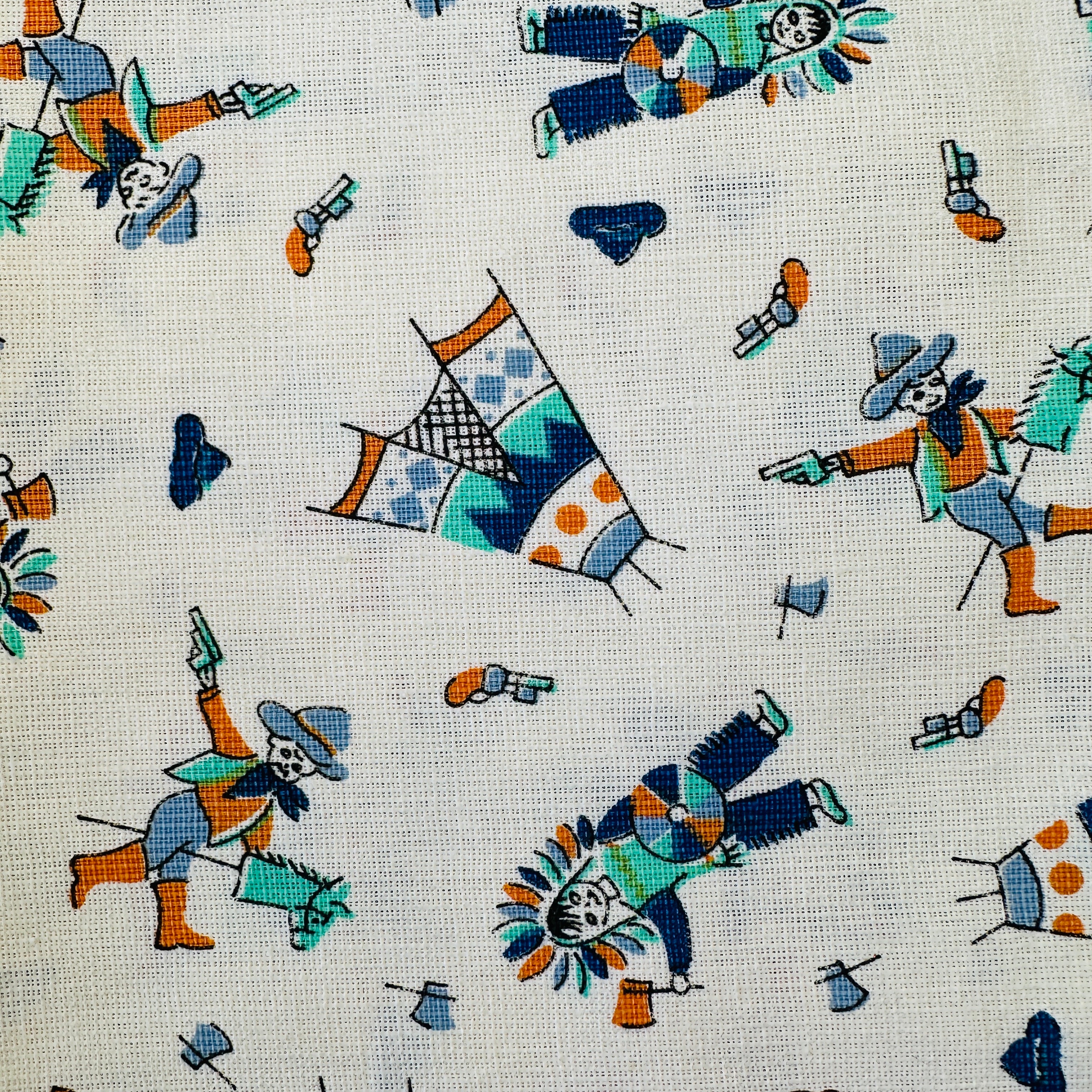 240cms Cowboy Vintage Cotton Fabric