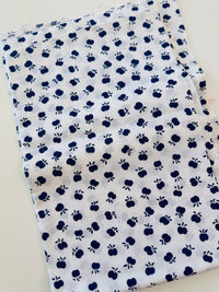 140cms Vintage Navy Apple Cotton Fabric