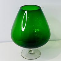 Vintage Emerald Green Glass Display Vase | 30cm