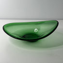 27cm | Vintage Emerald Green Glass Bowl
