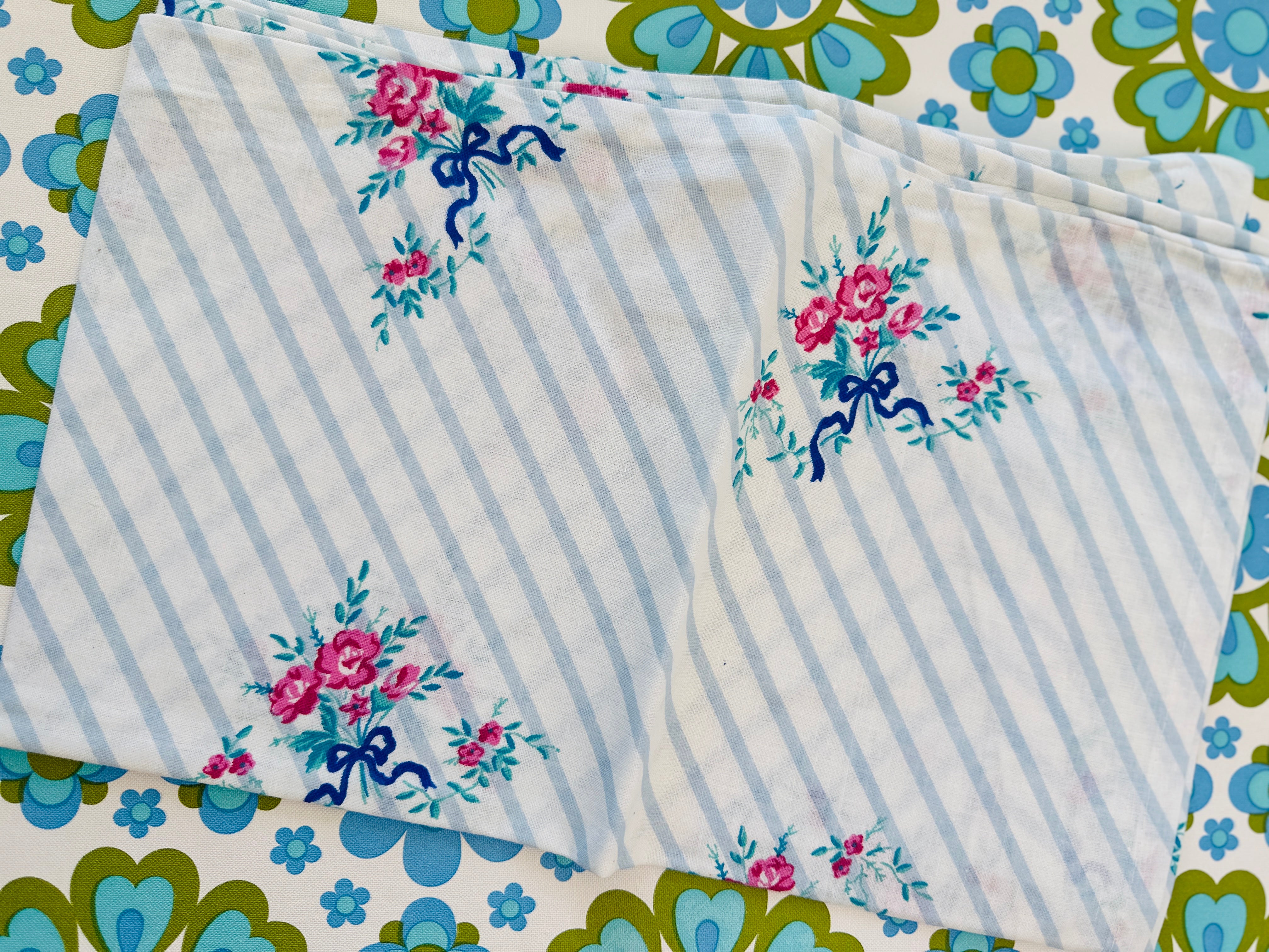 PAIR of Vintage Cotton Pillow Cases