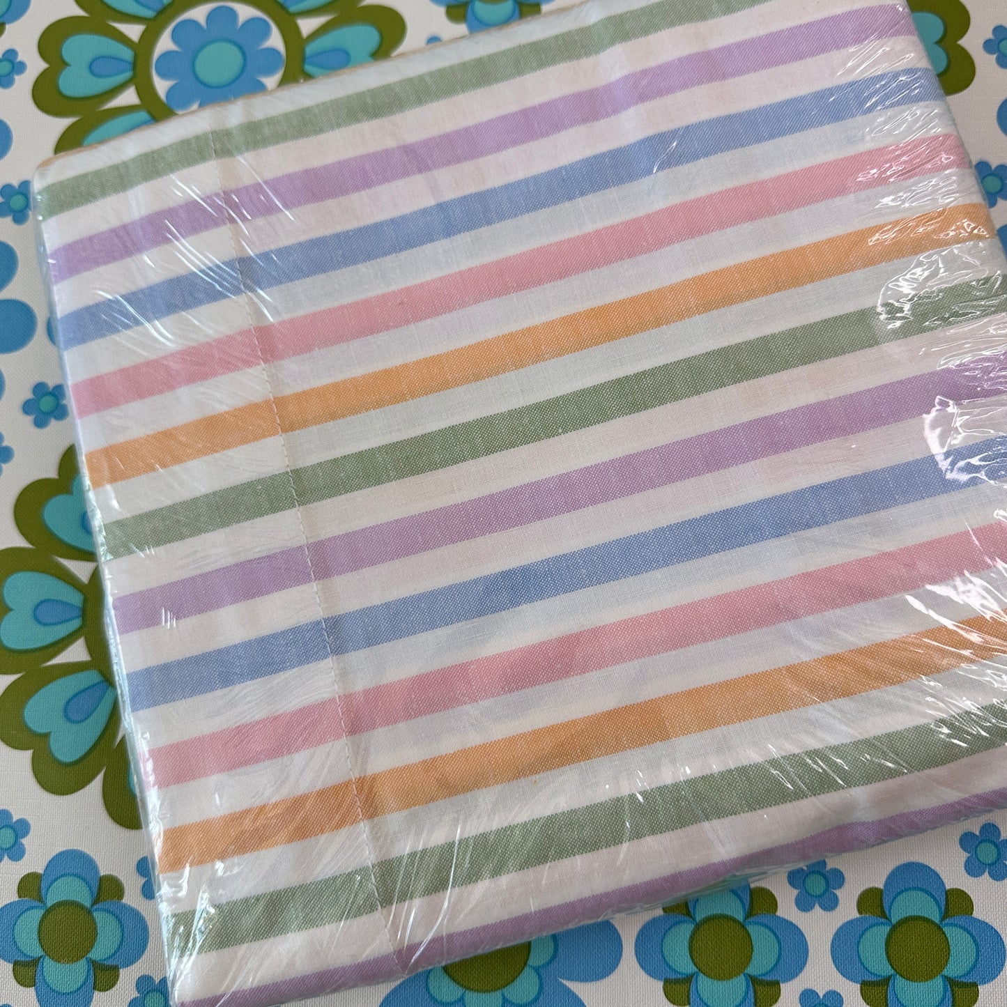 MYER Heritage Sheet One RETRO Candy Stripe COTTON