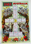 1982 Vintage Australia Tea Towel Cotton