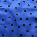 290cms Vintage Nylon Blue Polka Dot Fabric