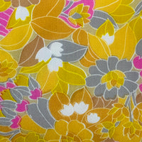 170cm | Vintage 1960s Floral Cotton Fabric | Retro Mod Print