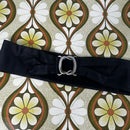 Vintage Wide Black Waist Belt | 10cm Wide | Approx. 106cm