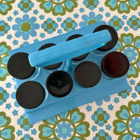 RETRO Blue Spice Jar Caddy