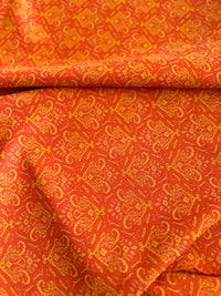 220cms Vintage RETRO Crimplene FABRIC Bright Orange