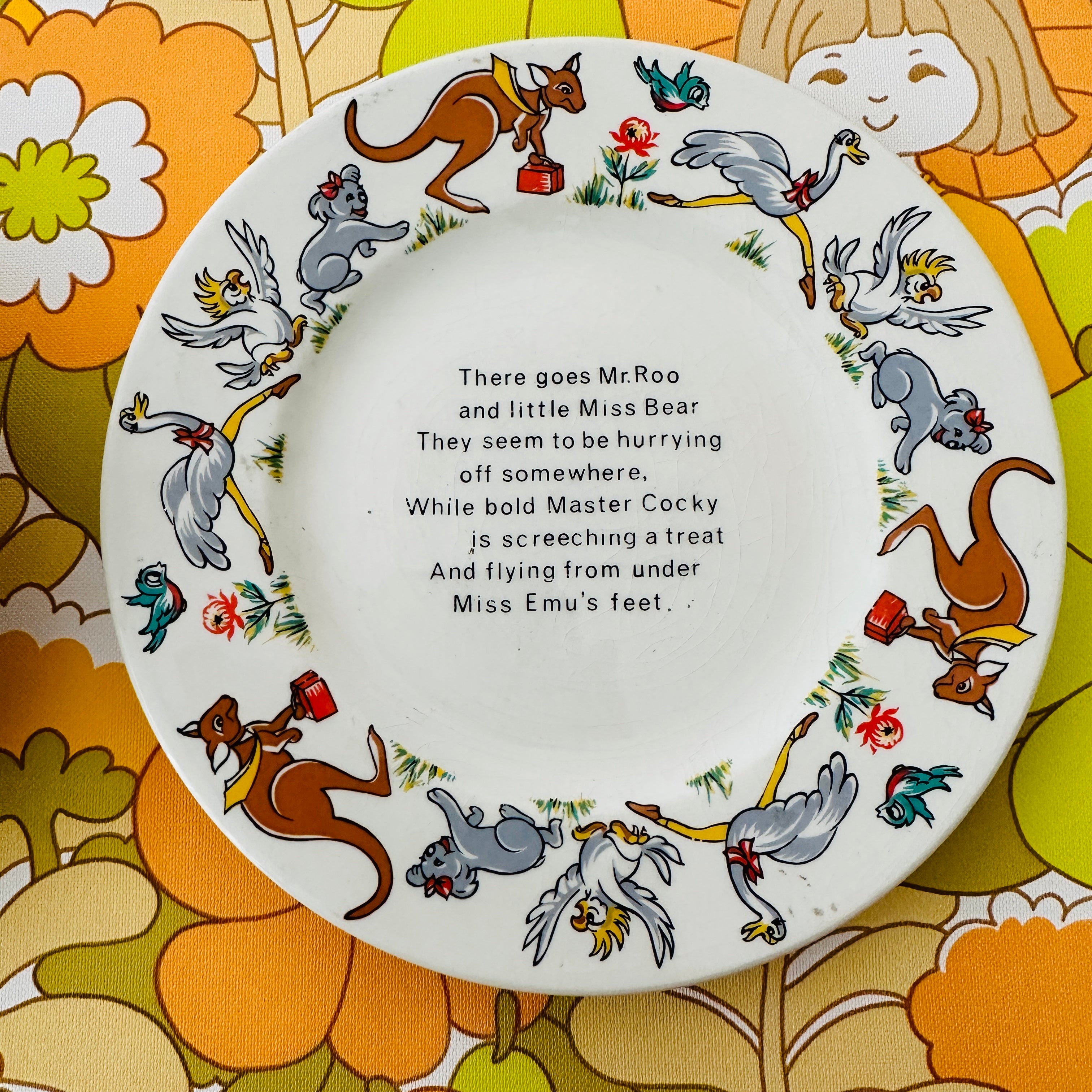 Wood & Sons England Bowl & Plate Aussie Kids