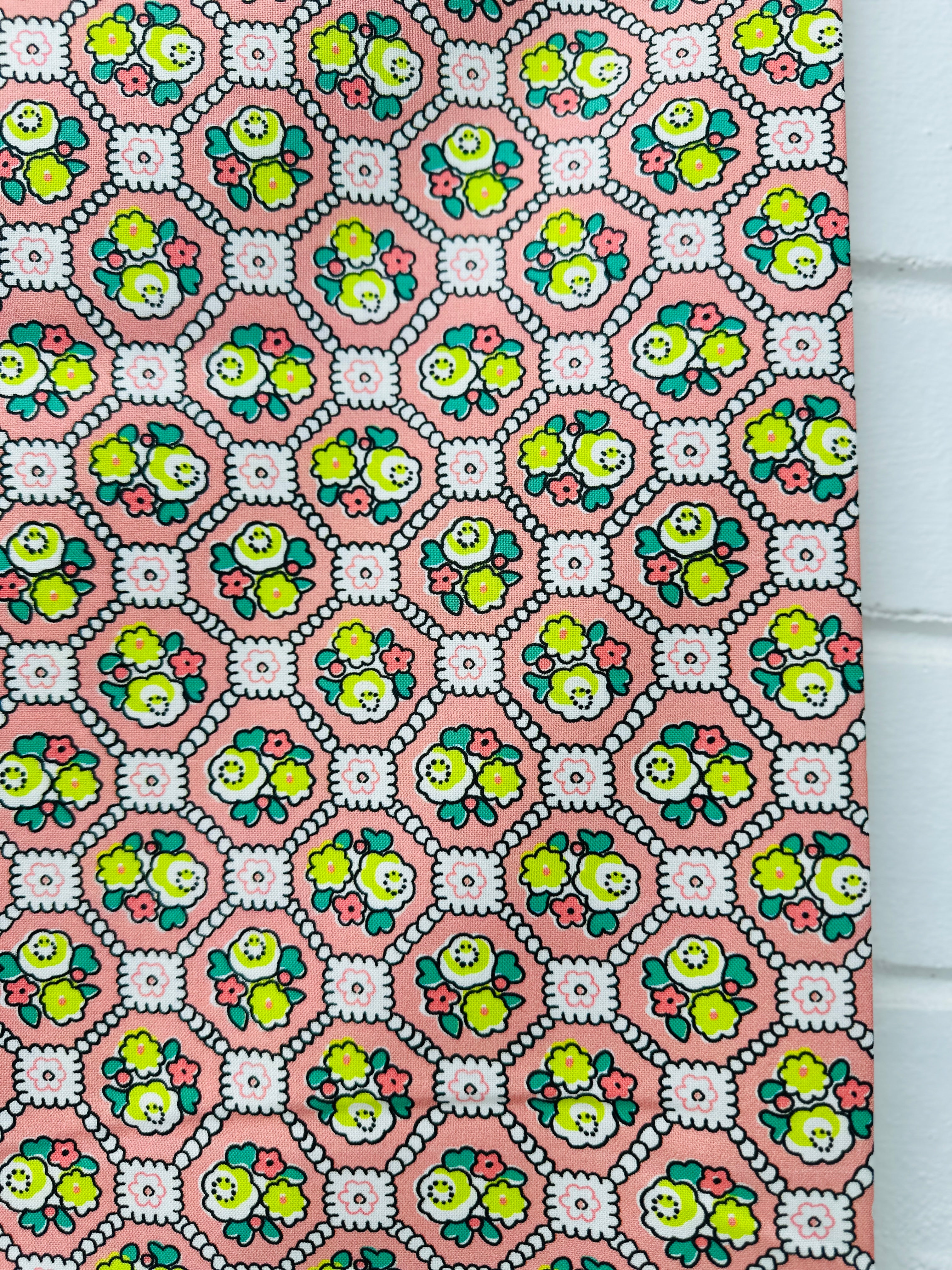 QUILTING All Cotton Pretty Pinks Fabric Feed Sack