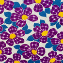 90cms QUILTING All Cotton Purple & Yellow FLORAL Fabric Feed Sack