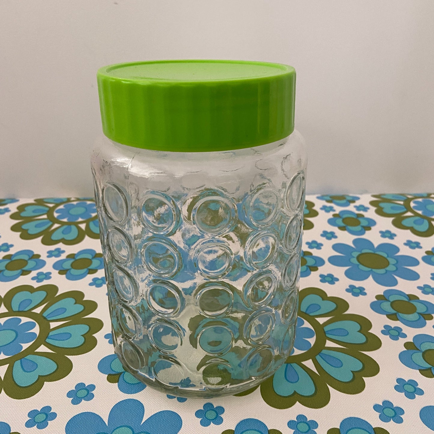 Cute Lime Green Bubble Glass Retro Storage Kitchen