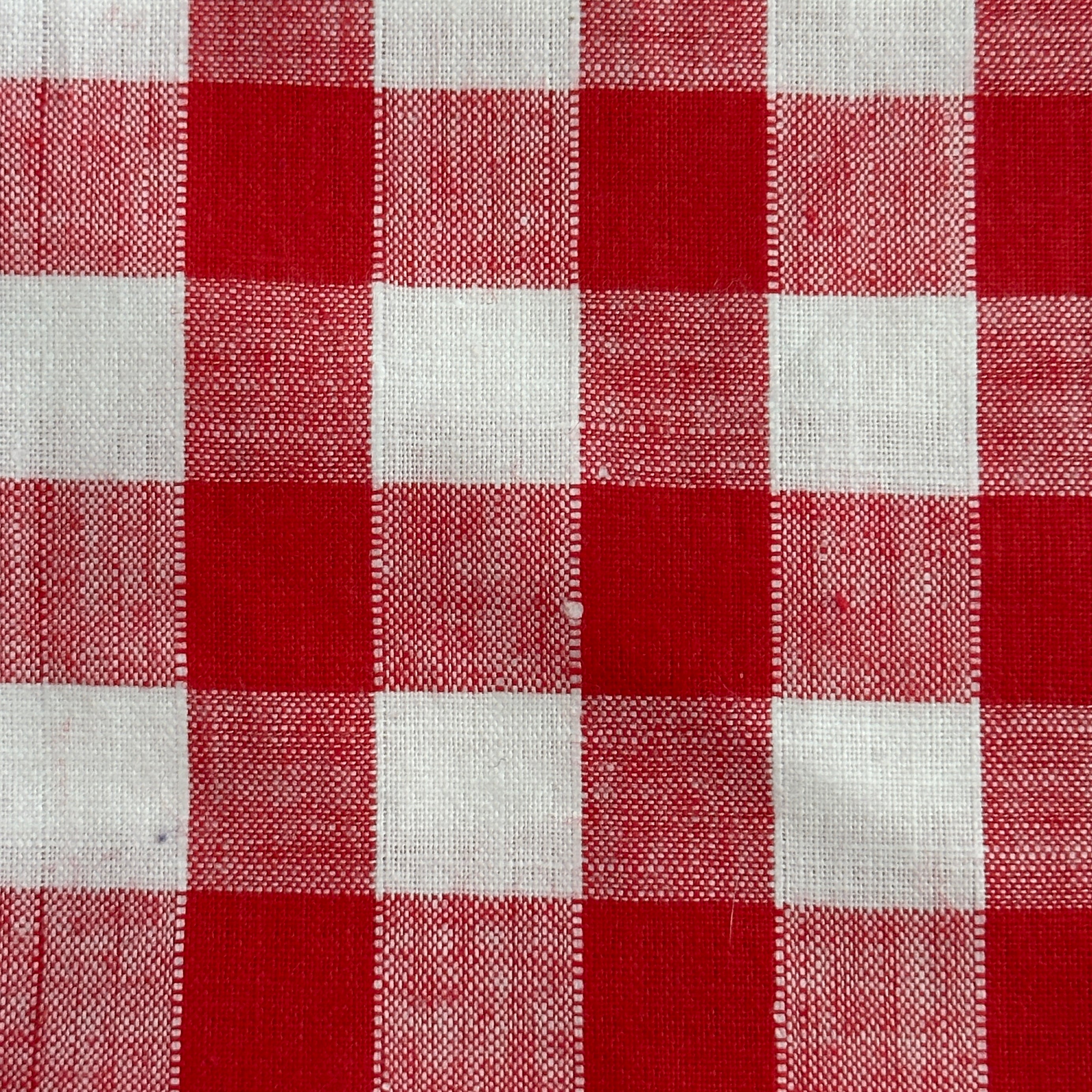 120cms Vintage Cotton Gingham FABRIC RED