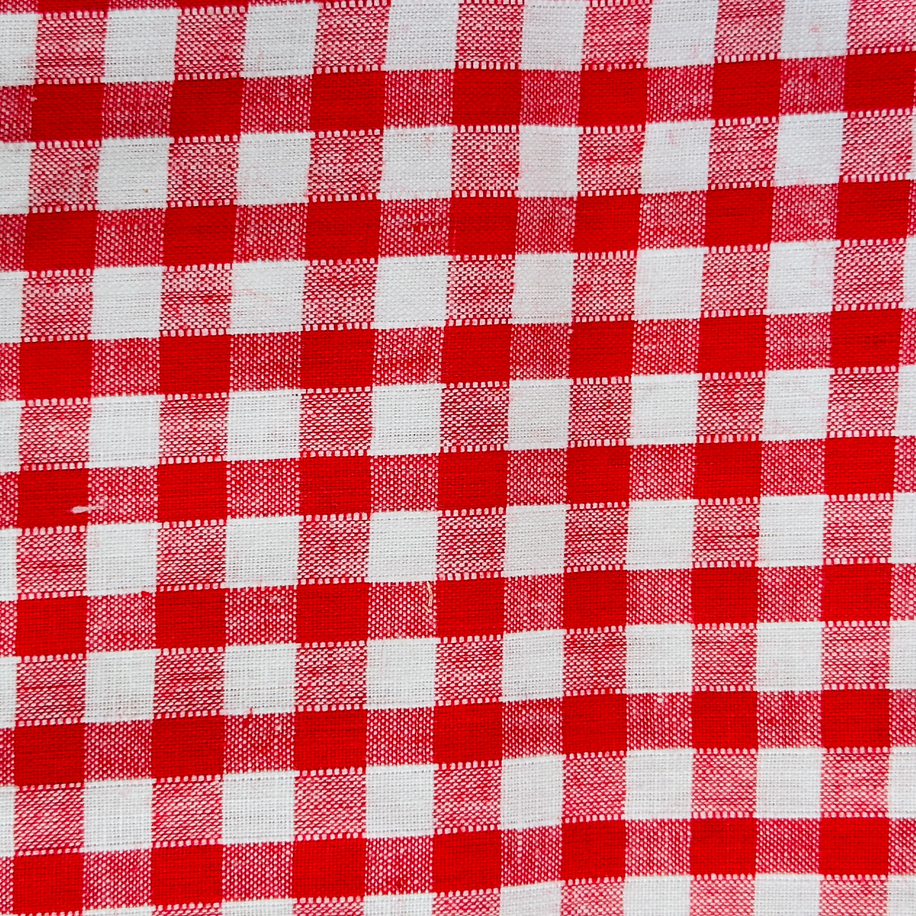 220cms Vintage Cotton Gingham FABRIC RED