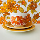 Mid Century Staffordshire Cup & Saucer Set Ironstone