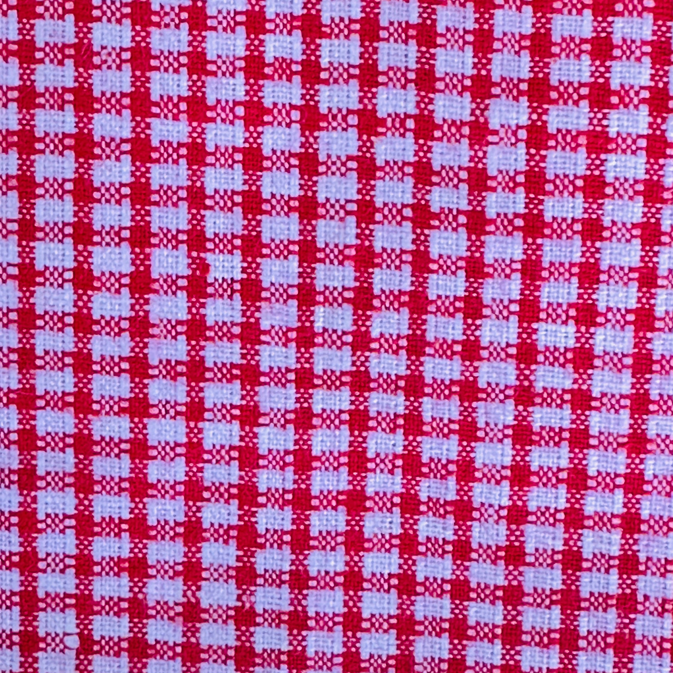 225cms Vintage Red & White Fabric Craft