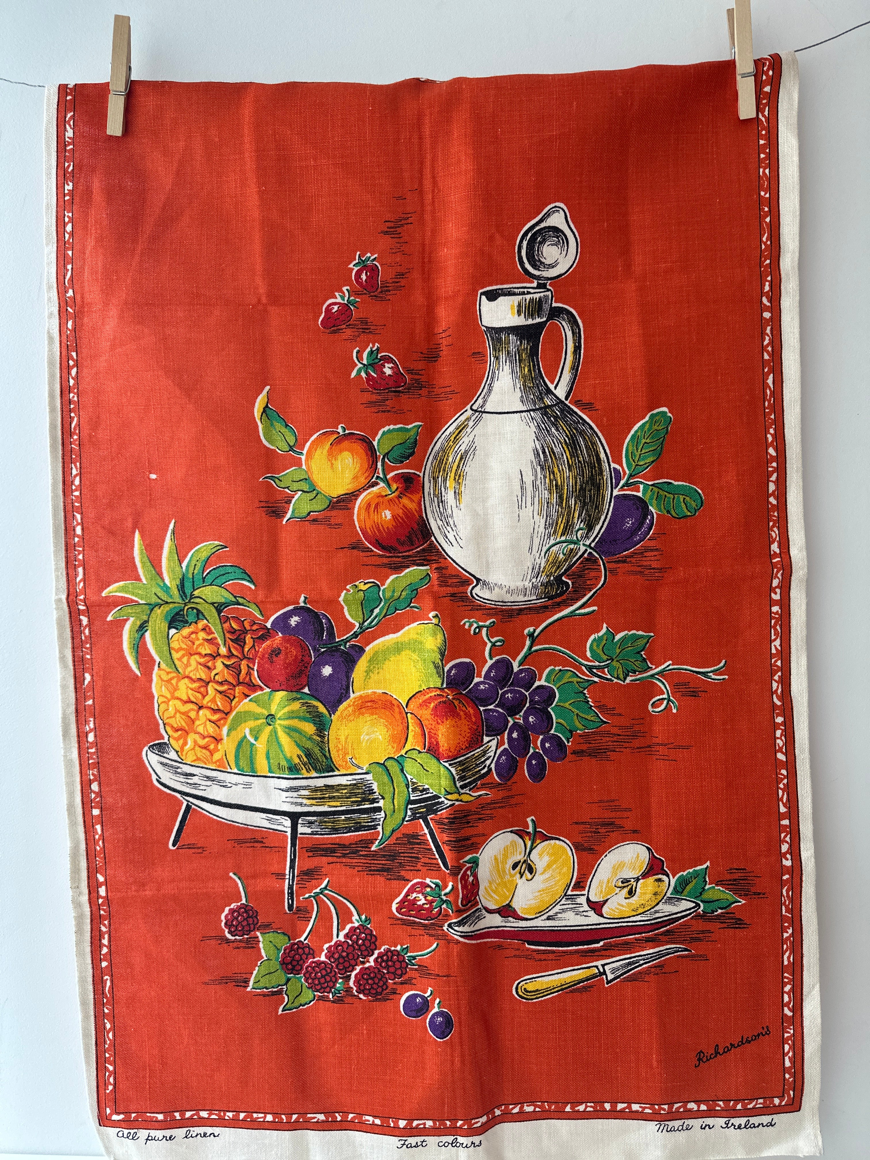 Made in Ireland Vintage Tea Towel All Linen