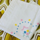 Vintage Cotton VIntage Embroidered Pillow Case UNUSED