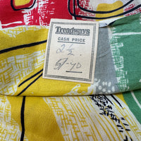 240cms Mid Century Fabric Treadways Original Tag