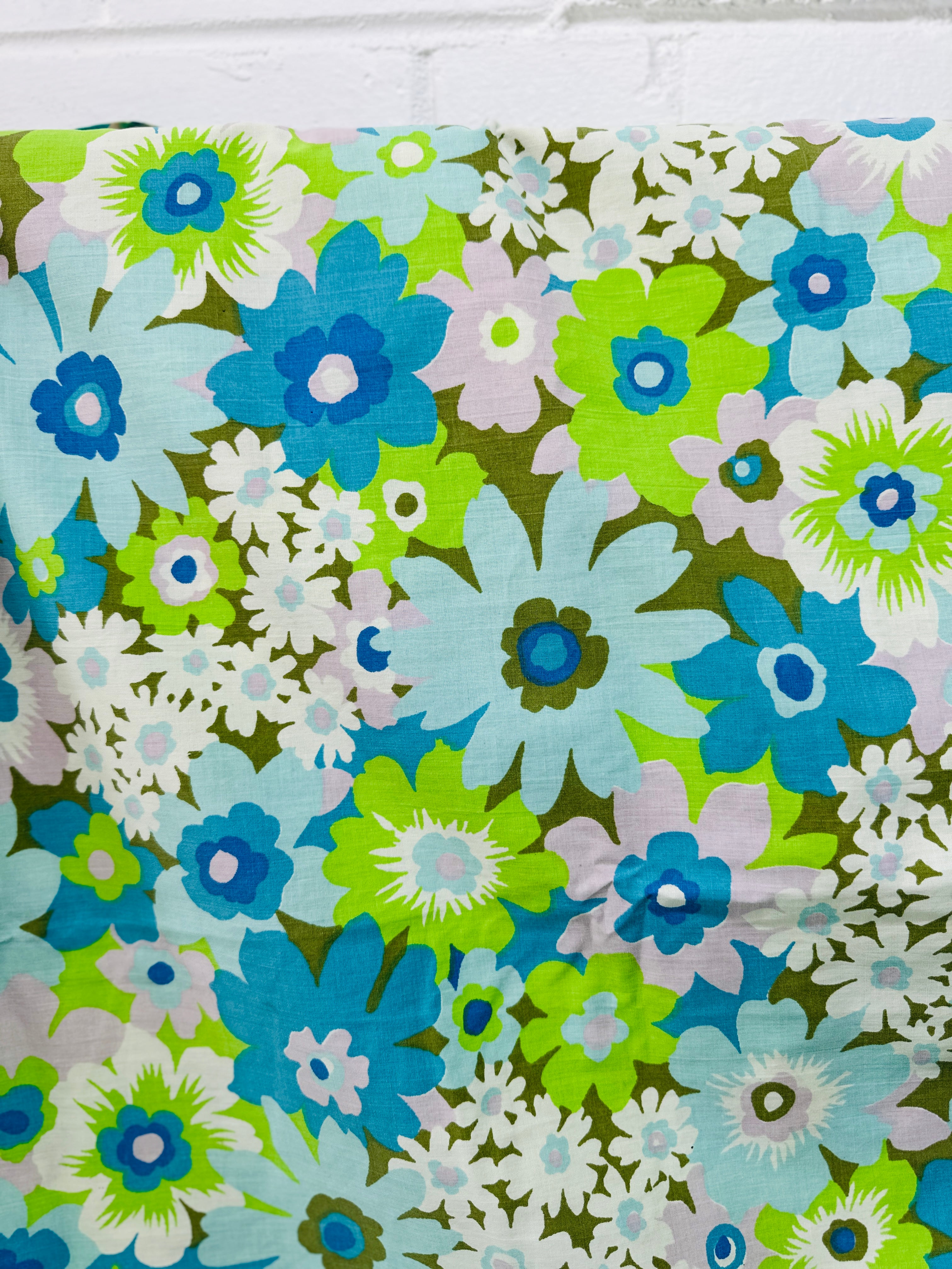 Vintage Floral Retro Cotton Sheet