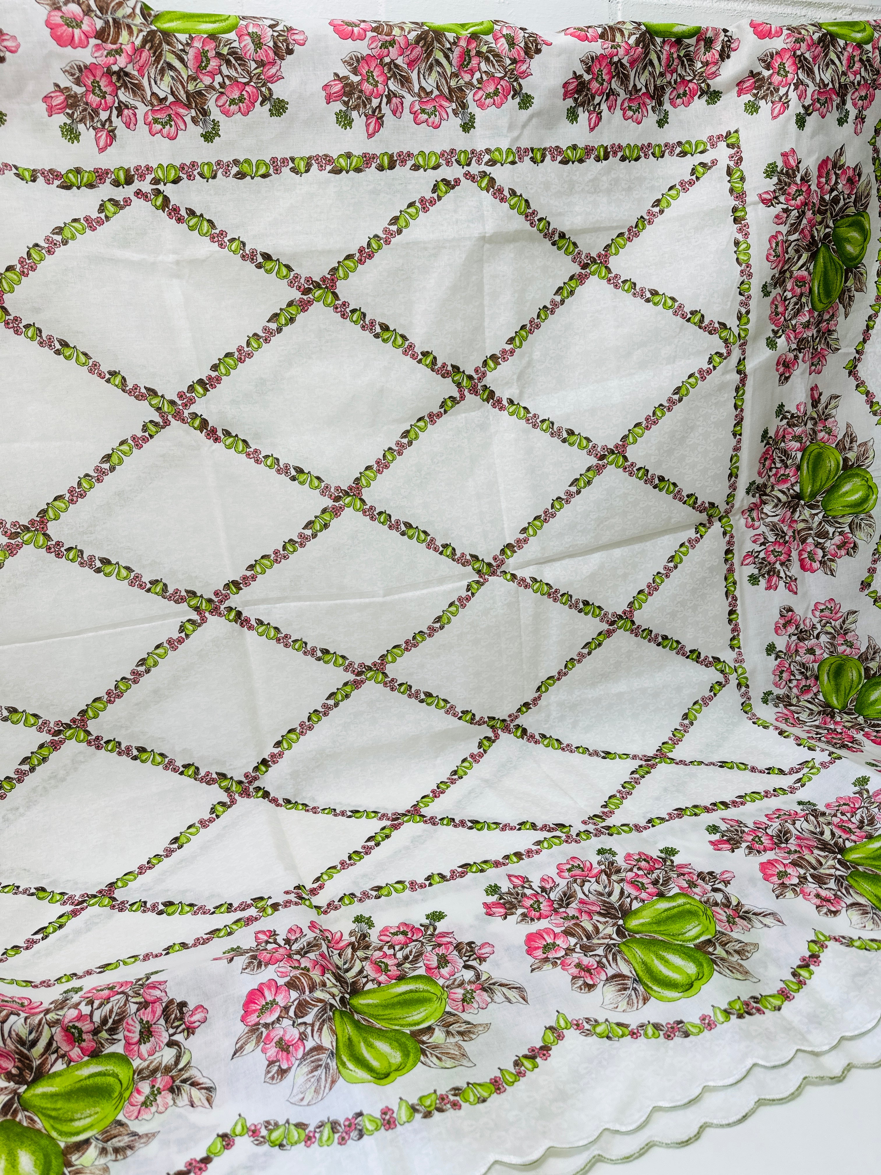 Large Unused Vintage Tablecloth FLORAL