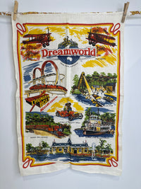 Vintage Dreamworld Gold Coast Souvenir Tea Towel