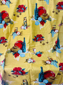 300cms Huge Lot of RETRO Kitsch Curtain Fabric Barckloth