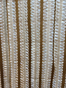 RETRO Brown Netting Curtains PAIR Fabric