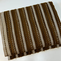 RETRO Brown Netting Curtains PAIR Fabric