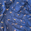 230cms Bright Blue FLORAL Nylon Fabric