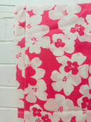200cms Bold Large Pink Floral Fabric