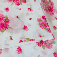 350cms Sweet Floral Fabric Large Pink Flowers