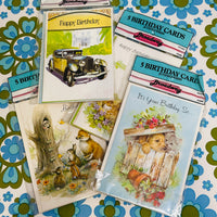 Birthday Card Packs VINTAGE Retro Children's Prints