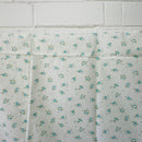 220cms Bright White Floral Fabric VIntage Cotton