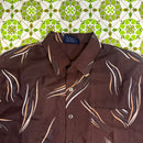 Vintage Polyester Mens 70's Shirt 105cms Chest RETRO Wardrobe